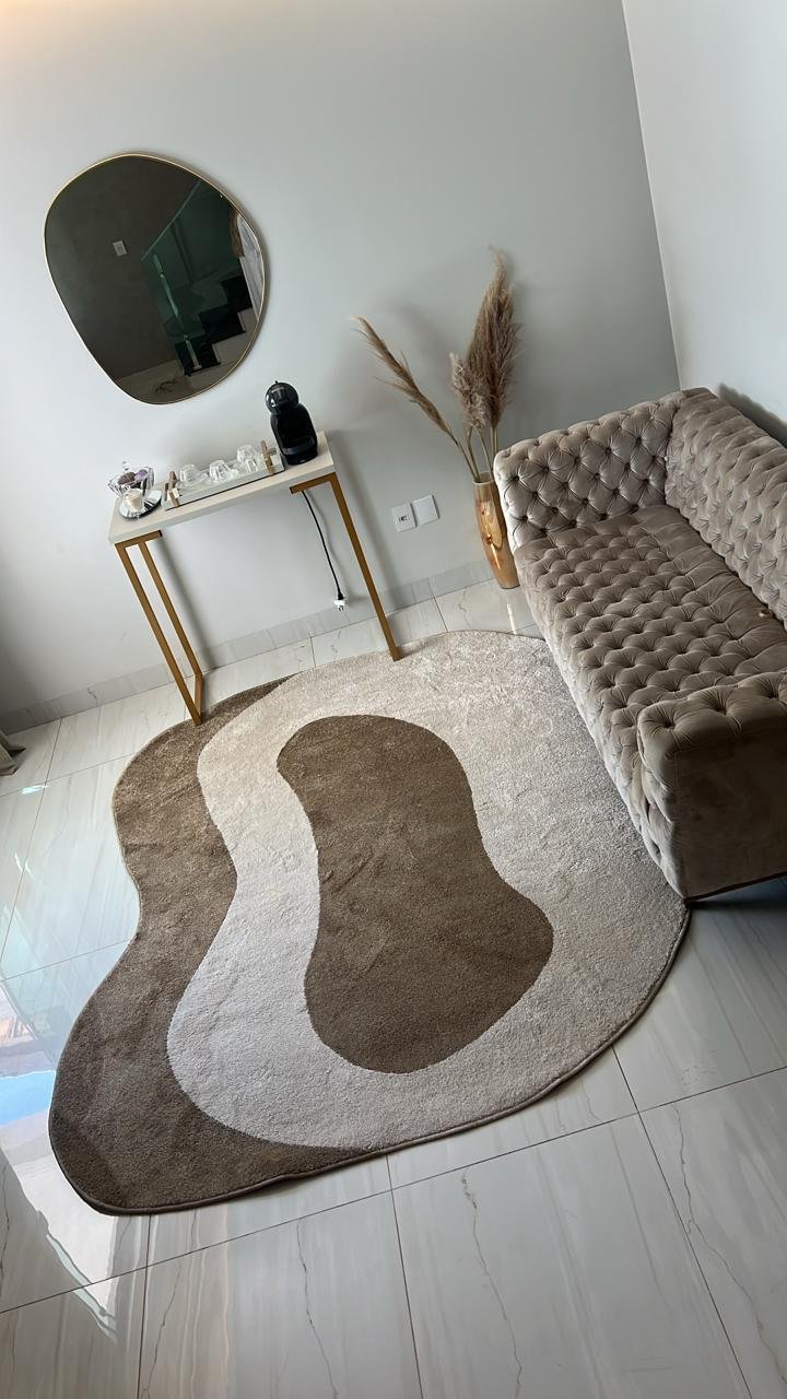 Ambiente decorado com tapete sob medida